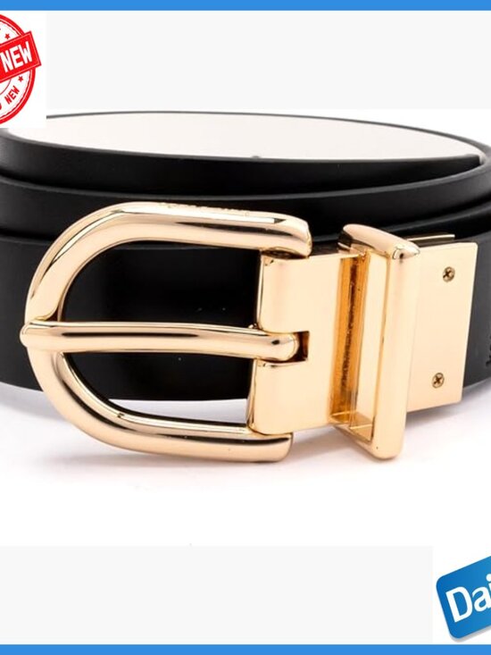 Reversible Leather Belt, Adjustable Sizing, 1 Inch Wide, Smooth Split main image 6